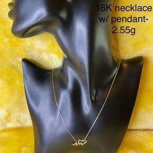 SOLD❗️❗️❗️18K real gold necklace with pendant